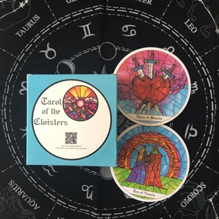臺灣發貨-修道院塔羅牌 圓形牌卡 絕版 Tarot of the Cloisters 占卜指引 英文版卡牌 魔法佔卜卡