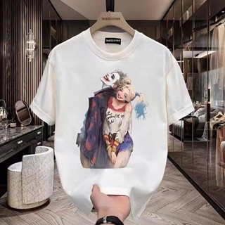 GP&臺灣現貨 男士短袖 夏季短袖棉質T恤新款潮牌情侶圓領小丑上衣2024百搭-小丑Cp