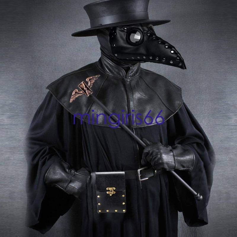 Cos道具cos服scp049鳥嘴烏鴉面具怖成人男萬聖節服飾服裝衣服mingiris66