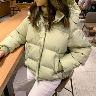 愛依依 風衣外套 防風外套 風衣棉衣外套 保暖 麵包服 S-2XL新款棉衣女短款韓版羽絨棉服棉襖學生外套-1217.