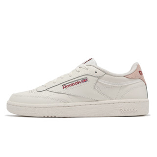 Reebok 休閒鞋 Club C 85 男鞋 米白 粉紅 經典款 運動鞋 [ACS] 100033089
