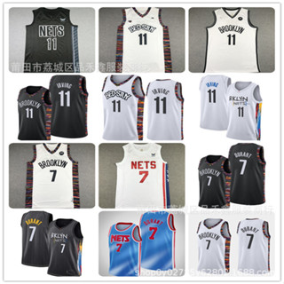 現貨速發！！籃網11號歐文白灰黑色城市籃球服刺繡 杜蘭特 7#球衣球褲IRVING