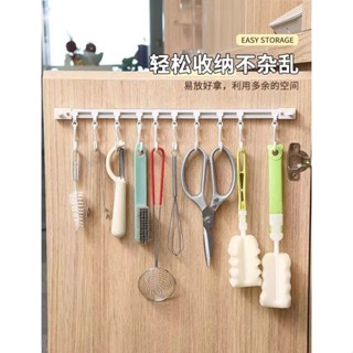 廚房壁掛置物架 廚房壁掛收納架 門後貼粘鈎 排鈎免打孔 軌道掛鈎 櫥櫃掛鉤