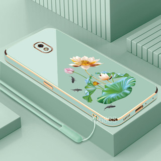 SAMSUNG 【免費掛繩】手機殼三星J3 J5 pro J7 2017 pro TPU手機殼蓮花防震軟套