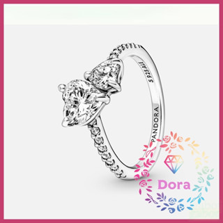 Dora Shop❤ 兩心璀璨戒指 S925 個性 輕奢 情人節禮物 朵拉191198C01