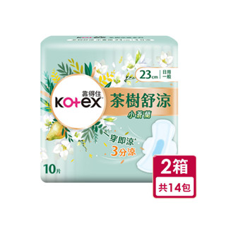 靠得住茶樹舒涼棉小蒼蘭23cm10片7包箱購x2件組