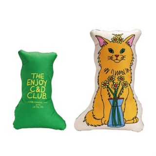 日本 DETAIL Midori Komatsu The Enjoy C&D Club 抱枕/ Cat Beige eslite誠品