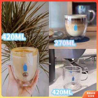[爆款 現貨]日本bluebottle 咖啡杯 小藍瓶 水杯 ins高顔值 愛心 真空耐熱 雙層玻璃杯 馬剋杯 玻璃杯