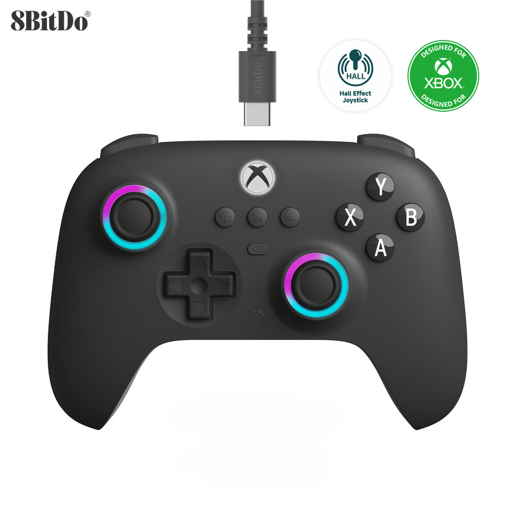 8bitdo Ultimate C 有線遊戲控制器,適用於 Xbox Series X/S Xbox One,帶 RGB
