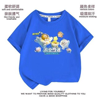 ✨Oh Baby✨臺灣現貨 男童短袖 純棉蛋仔派對t恤兒童短袖夏季薄款學生蛋仔派對cos衣服蛋仔半袖潮