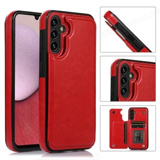 三星A26 純色卡包皮套 全包手機殼 適用 Samsung A36 A56 A16 Galaxy A55 A35 A15