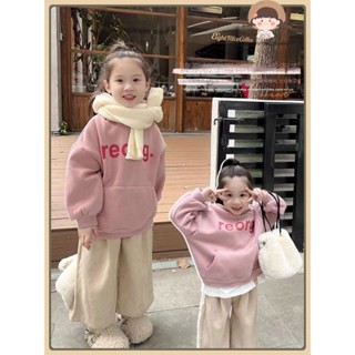 ARY 女童秋冬套裝 女童兩件套 女童外套 女童長褲 女寶寶加絨連帽衛衣秋冬款 兒童洋氣一體絨 女童加厚中大童冬裝衣服