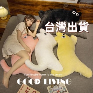 【臺灣出貨】長條 貓咪睡覺 抱枕 多巴胺 毛絨玩具 沙發靠墊 女生睡覺 玩偶 抱枕禮物 柔軟 趴趴貓 卡通可愛