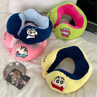 【蠟筆小新】ins風可愛卡通刺繡蠟筆小新u型枕 便攜旅行坐車護頸枕情侶款午睡枕交換禮物