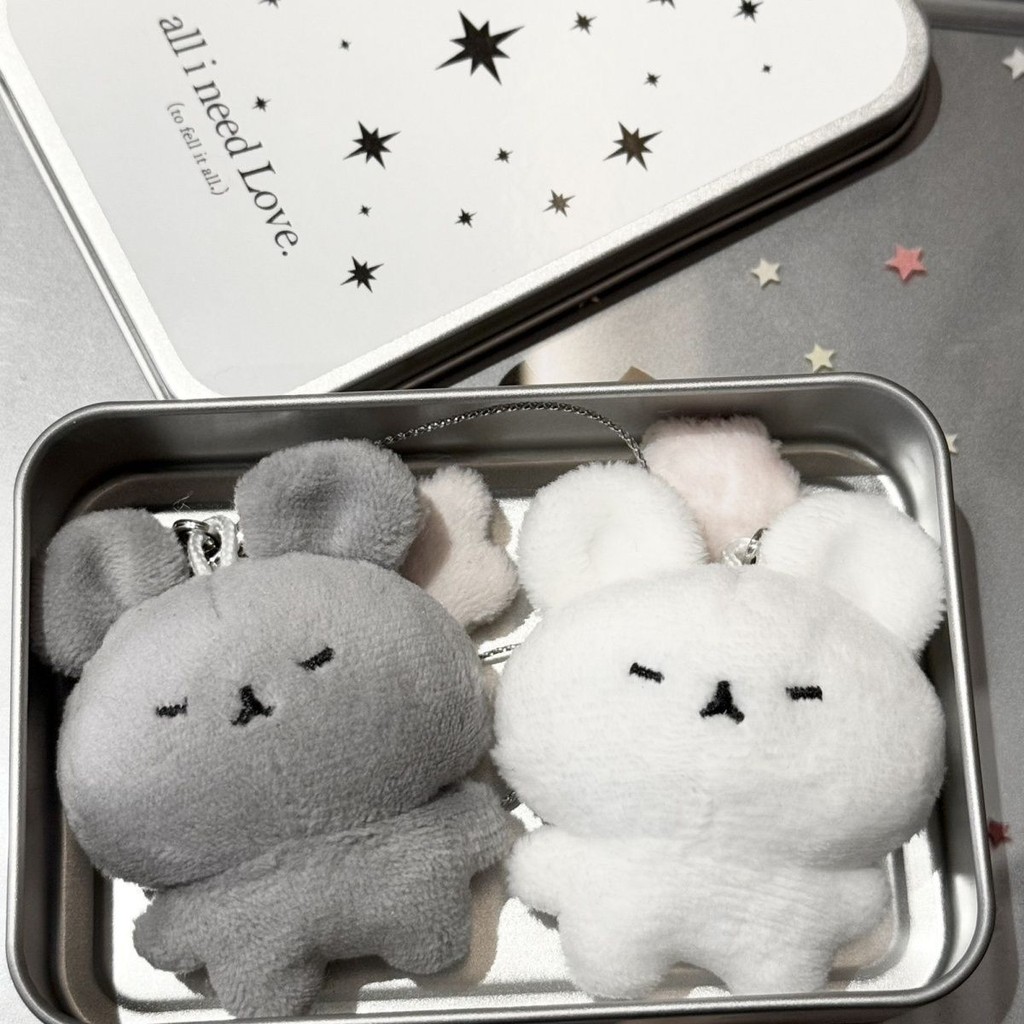 🔥限時下殺🔥萌萌小白鼠鼠小灰鼠鼠毛絨掛件 公仔書包掛飾送禮物鑰匙扣精緻