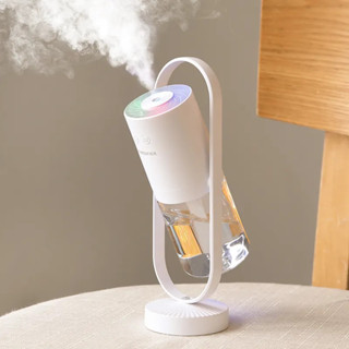 【臺灣出貨】夏季新款迷你便攜式噴霧加濕器 旋轉家用補水加溼器小型迷你可旋轉車載360旋轉投影七彩霧化奈米抑菌