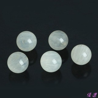 【優選】天然白髮晶金髮晶散珠半成品圓珠子手鍊佛珠diy配件水晶飾品多寶DIY07