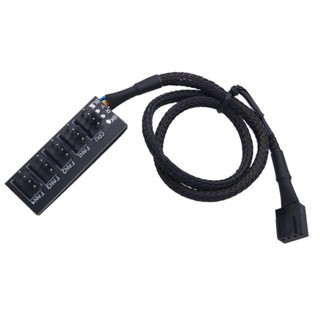 Zzz 5 路風扇連接適配器集線器,帶 5 埠,用於 4Pin PWM PC 冷卻風扇控制器分路器黑色