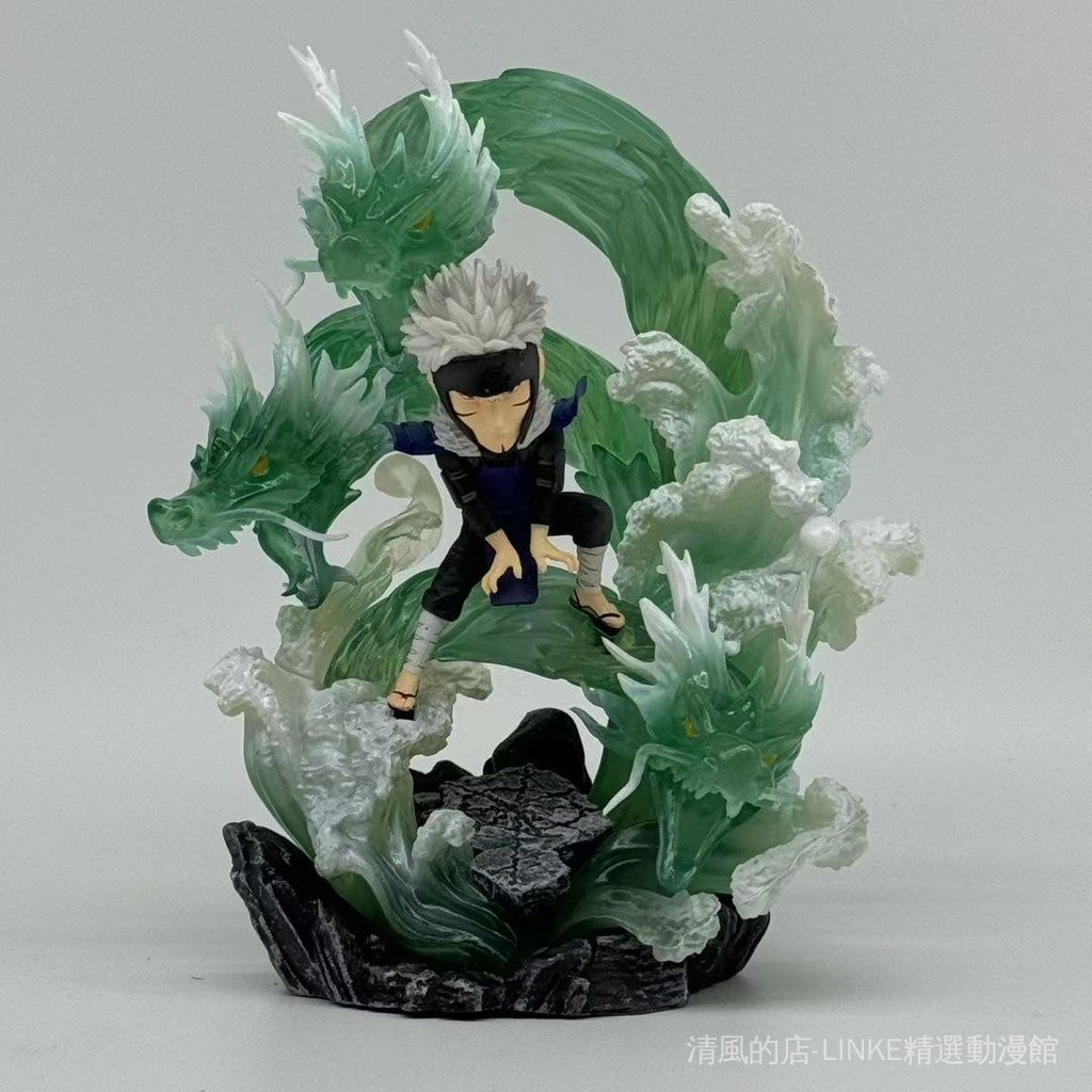 【現貨】優惠！火影忍者 千手扉間手辦 WCF大招 帶地臺發光 三龍千手扉間GK手辦潮玩雕像模型玩具