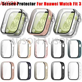螢幕保護膜 + 鋼化玻璃外殼相容華為 Watch Fit 3 外殼框架作為 Ultra2 智能手錶錶帶外殼適用於華為 W