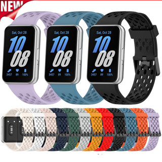 SAMSUNG 適用於三星 Galaxy Fit3 Correas 的矽膠錶帶運動透氣腕帶智慧錶帶替換手鍊