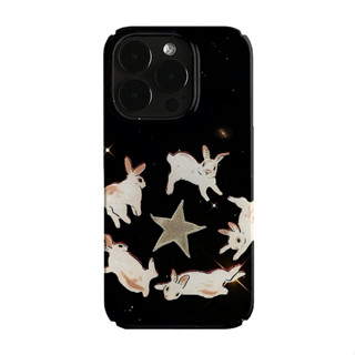 兔子星星藝術小眾適用高階感卡通iPhone14pro+蘋果15promax菲林手機殼新款13/12VIVO90