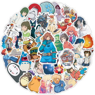 MIKA STORE ▏▏50張日漫貼紙 宮崎駿日漫動漫卡通筆記本diy水杯防水裝飾塗鴉貼紙