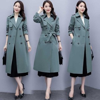 風衣 女 中長款 英倫風 2024 新款 春秋款 韓版休閒 氣質 收腰 顯瘦 流行 外套