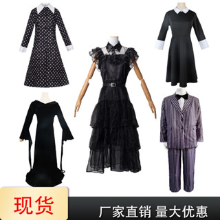 星期三亞當斯一家cos美劇同款舞會禮服裙wednesday女黑色洋裝