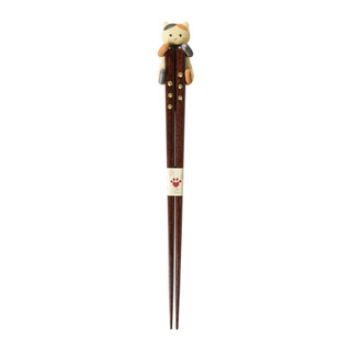 ISHIDA日本製貓咪天然木筷/ 三花貓 eslite誠品