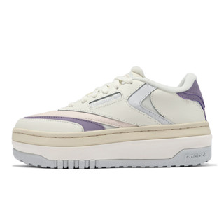Reebok 休閒鞋 Club C Extra 復古 經典 女鞋 皮革 厚底增高 白 紫 [ACS] 100201427