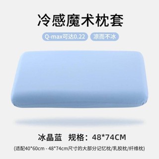涼感 魔術枕頭套 夏季冰絲枕套 一對裝 家用 新款 單個 乳膠枕 枕套記憶枕