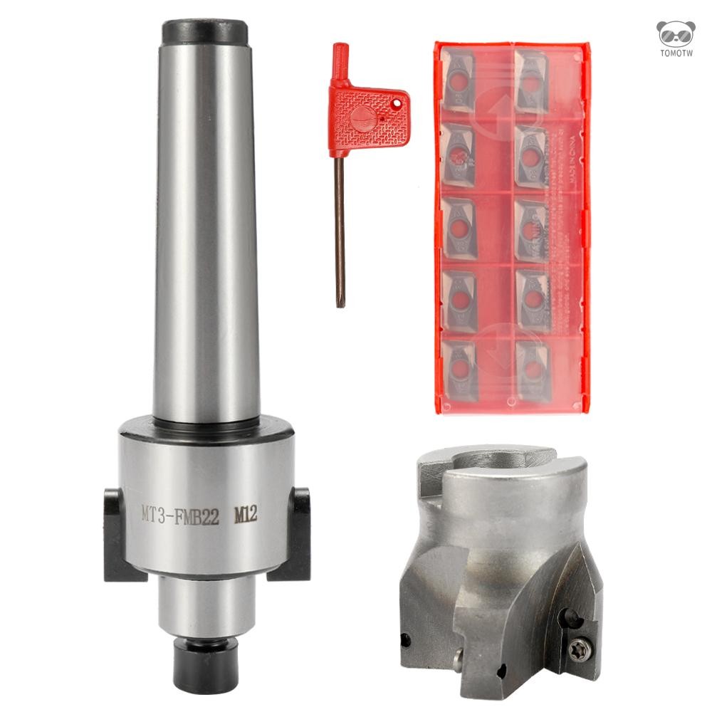 鏜孔杆 用於CNC機床工具 MT3-FMB22 M12銑刀 帶硬質合金刀片 車床工具