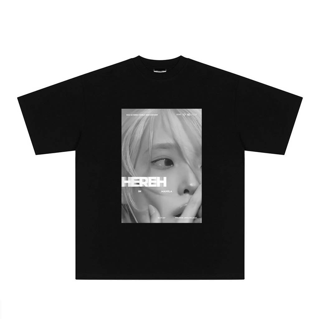 ✨新品 免運✨李知恩IU周邊大阪演唱會同款T恤重磅純棉小領口寬鬆短袖粉絲應援