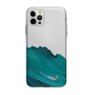 卡通一起衝浪吧適用iphone15promax手機殼13pro可愛xsmax透明11pro創意12mini簡約14Plu