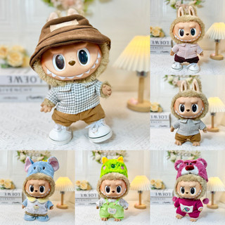 🥰僅售衣服 大號38cm labubu搪膠毛絨公仔衣服著替 time to chill Labubu公仔衣服 休閒套裝