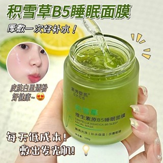 【24H🔥】積雪草晚安凍膜100g 睡眠面膜 晚安面膜 面膜 凍膜 晚安凍膜 補水滋潤保濕曬後修復 提亮膚色 秋冬補水