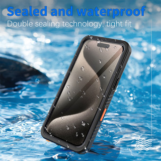 IP68紅辣椒防水殼iPhone 16 Pro Max手機殼 蘋果16 Pro戶外遊玩潛水殼16plus防摔保護殼