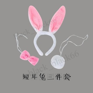 ✅臺灣出貨 ✅臺灣出貨 動物三件套兒童節可愛頭飾兔子耳朵尾巴幼兒園表演區卡通頭箍道具