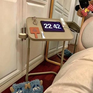✨宜家同款床邊桌子可升降折疊小茶几ins風家用床頭置物架臥室邊幾升降小桌子 沙發邊桌 筆電桌 床邊桌 懶人桌 邊桌