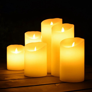 移動燈芯 Led 蠟燭,帶閃爍火焰電池供電 Led 茶燈電子假蠟燭,用於派對婚禮餐桌裝飾