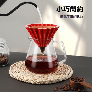 💦臺灣出貨💥免運#Mongdio咖啡濾盃折紙蛋糕陶瓷過濾器V60滴漏式手衝咖啡壺器具套裝
