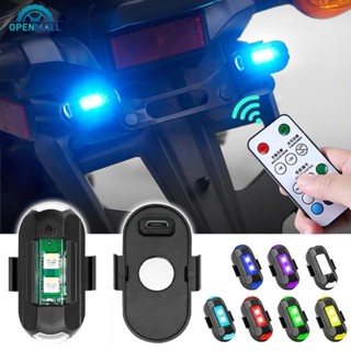 Openmall摩托車頻閃燈無線控制usb LED防撞自行車夜間迷你閃光警示訊號燈F2J7