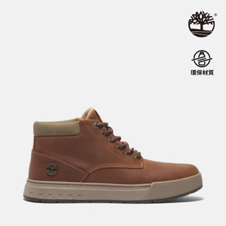 Timberland 男款暗橙色皮革中筒休閒鞋|A69FNEJD