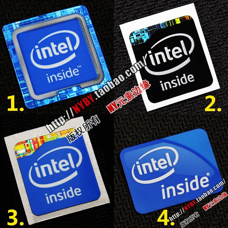 ●2024 貼紙 原裝intel inside CPU通用貼紙 集顯 顯卡 奔騰G5900標籤 賽揚