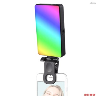 Andoer W140RGB 迷你LED攝影補光燈 2500K-9000K 亮度可調 20種光效（內建鋰電池）+ 螢幕夾