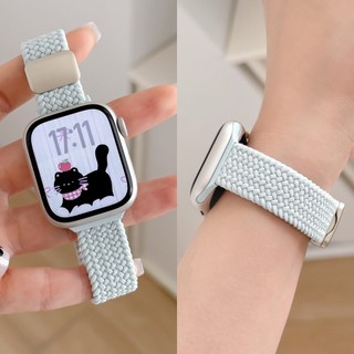 尼龍編織磁吸扣 細款錶帶 適用於 Apple Watch 12-11-10-SE3 44/45/49MM 42/46MM
