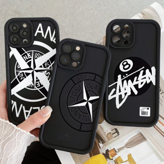 Hitam 適用於外殼保護套磨砂數字黑色 IPhone 7 15 6 6S 8 14 Plus 13 11 12 14