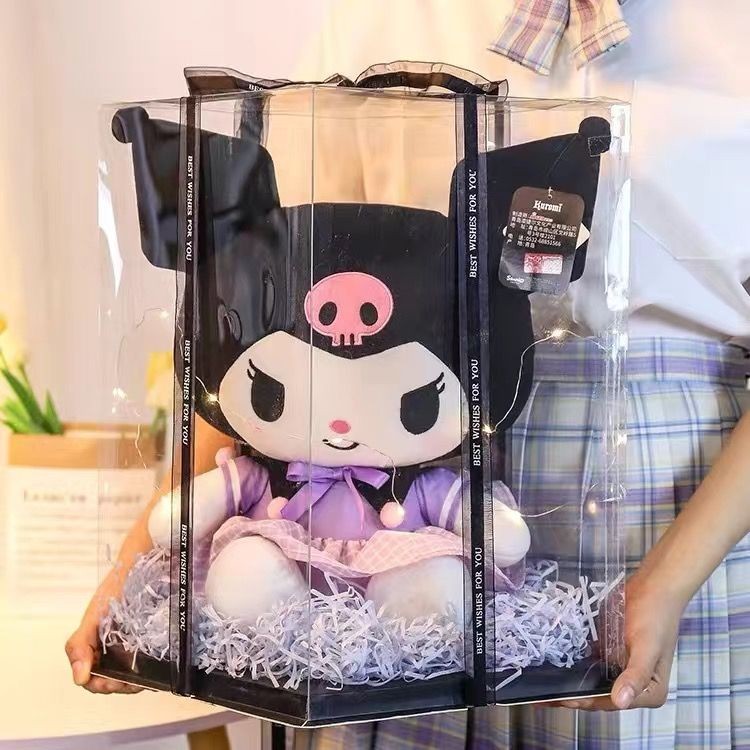 【台灣出貨】正版三麗鷗 庫洛米 美樂蒂 玉桂狗 毛絨公仔 玩具娃娃 情人節送女友情侶 畢業生日禮物 禮盒裝