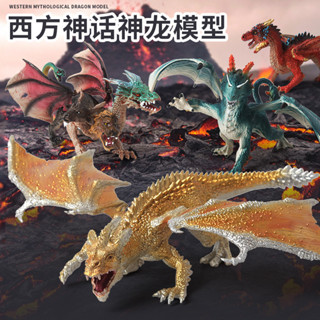 ♞廠家批發♞超酷炫恐龍模型大號西方神龍霸王龍模擬動物模型兒童益智玩具